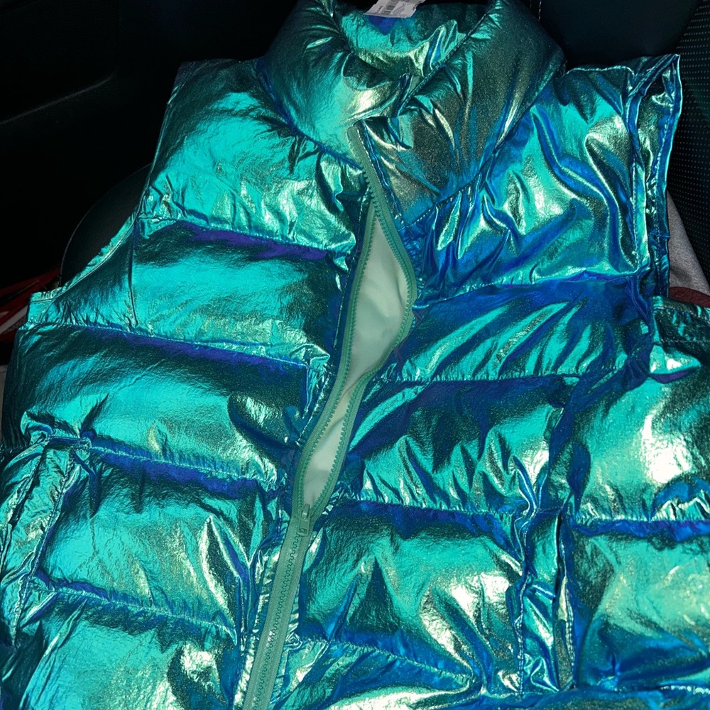 TCEC Vest metallic Colorful large NWT boutique puffer